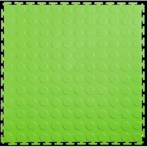 Lock-Tile Lock-TileÂ PVC Floor Tiles, , 19.5x19.5", Coin, Neon Green LK013